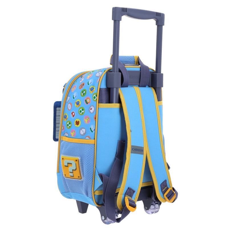 Mochila Azul con Ruedas Mario Bros Chenson Param