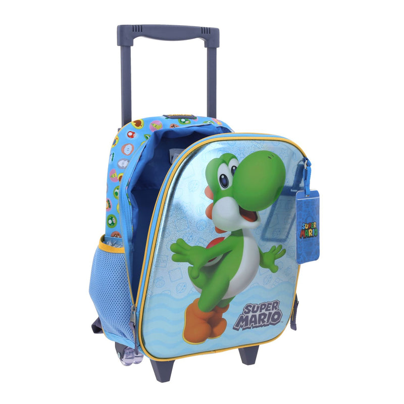 Mochila Azul con Ruedas Mario Bros Chenson Param