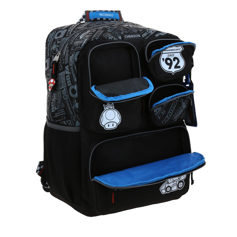 Mochila Negra Mario Bros Chenson Racer