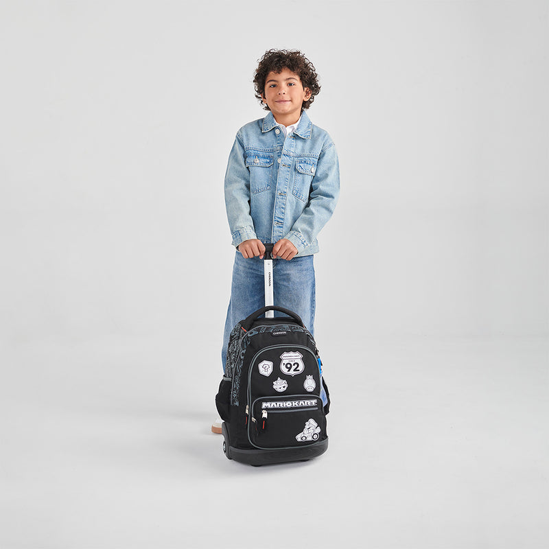 Mochila Negra con Ruedas Mario Bros Chenson Racer