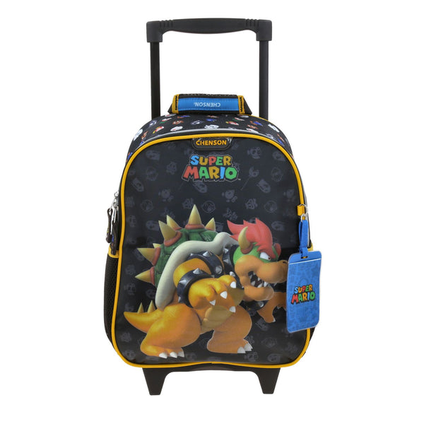 Mochila Negra con Ruedas Mario Bros Chenson Woat