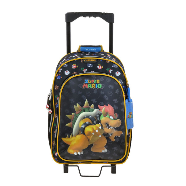 Mochila Negra con Ruedas Mario Bros Chenson Woat