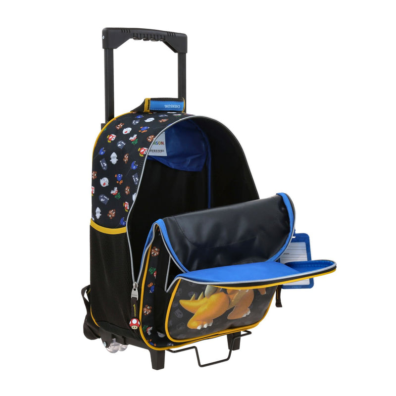 Mochila Negra con Ruedas Mario Bros Chenson Woat