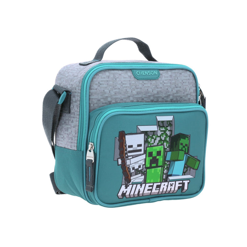Lonchera Minecraft Azul Bricks
