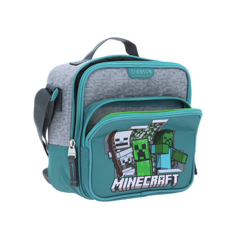 Lonchera Minecraft Azul Bricks