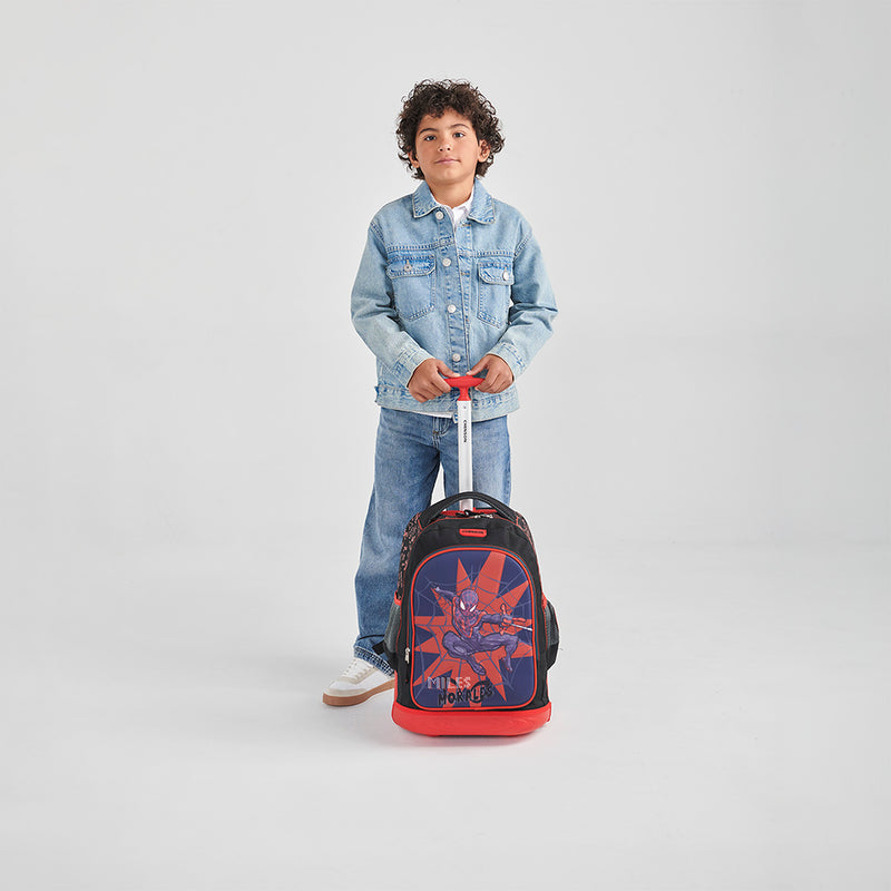 Mochila con Ruedas Negra Miles Morales Chenson Dotte