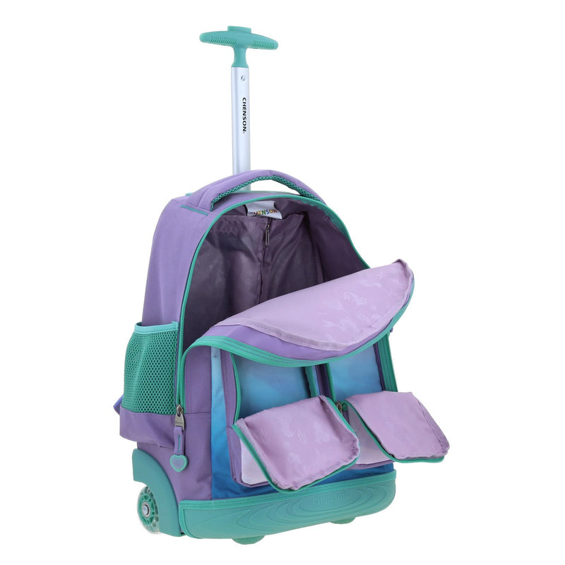 Mochila Lila con Ruedas Princesas Chenson Deeper