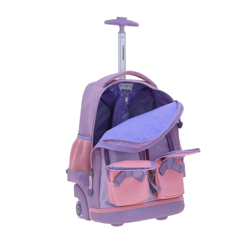 Mochila Lila con Ruedas Princesas Chenson Stardust