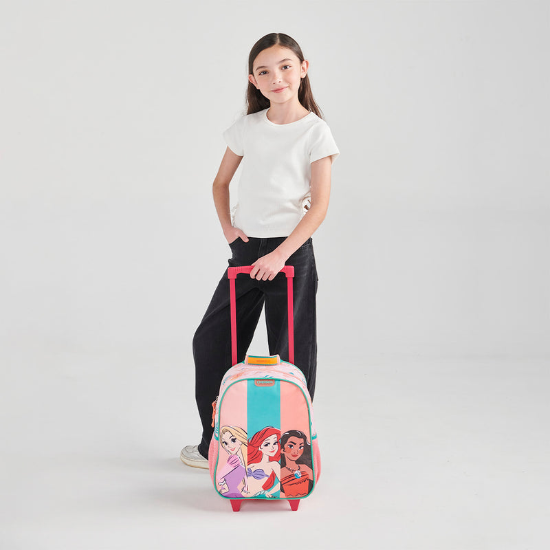 Mochila con Ruedas Naranja Princesas Chenson Triunv