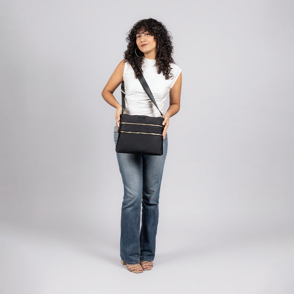 Crossbody Negro Villanas by Gorett Colección LOUISE