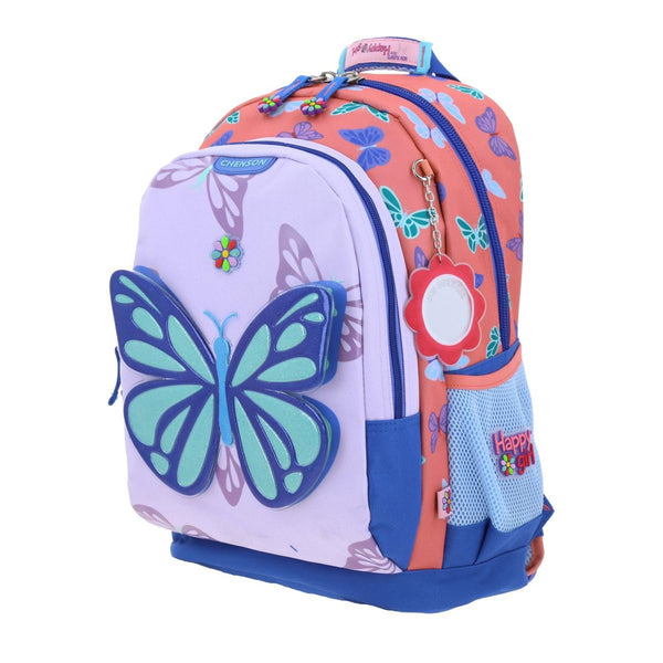 Mochila Azul Grande Para Niña Happy Girl By Chenson Buter.