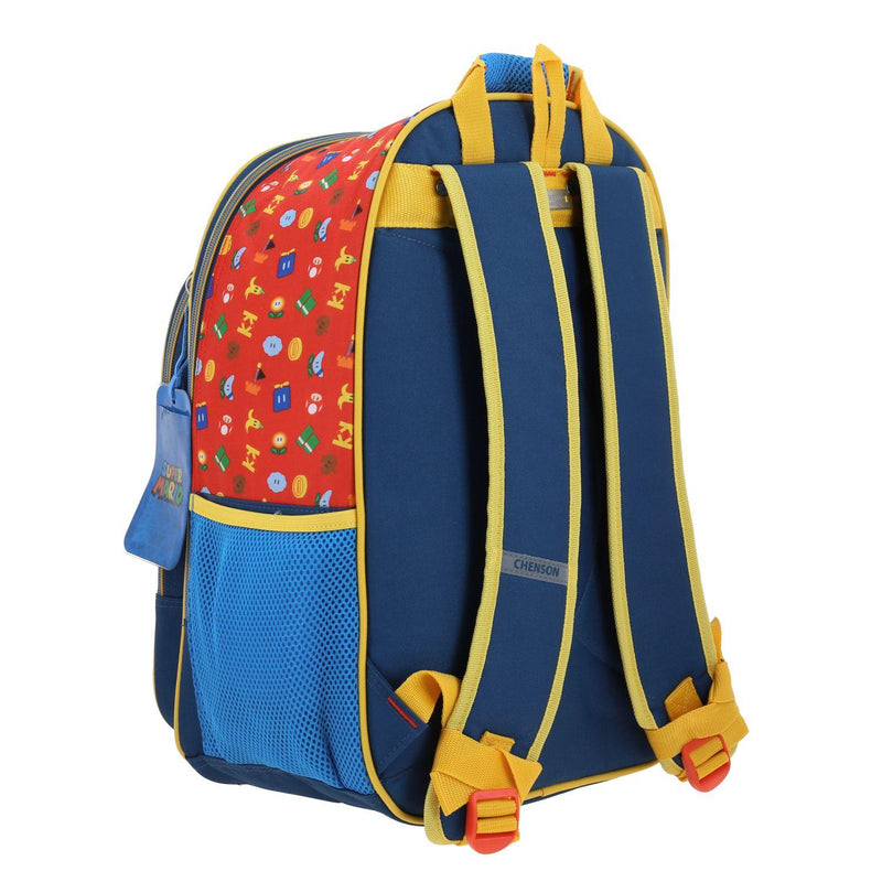 Mochila Azul Mario Bros Para Niño Chenson Fiant