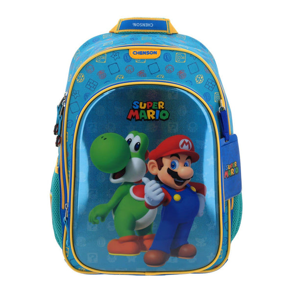 Mochila Azul Mario Bros Para Niño Chenson Shiyo