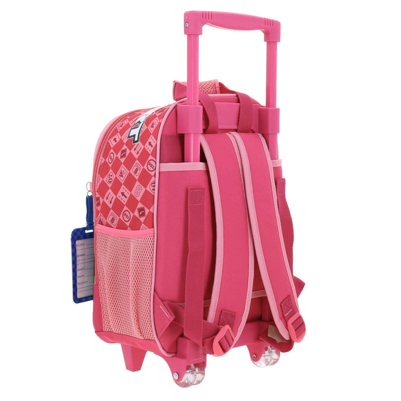 Mochila Con Ruedas Rosa Princesa Peach Chica Para Niña Chenson Peam