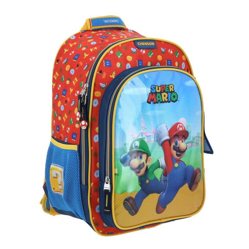 Mochila Azul Mario Bros Para Niño Chenson Fiant