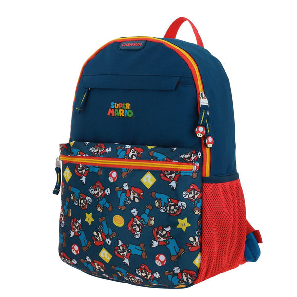 Mochila Azul Mario Bros Para Niño Chenson Gori