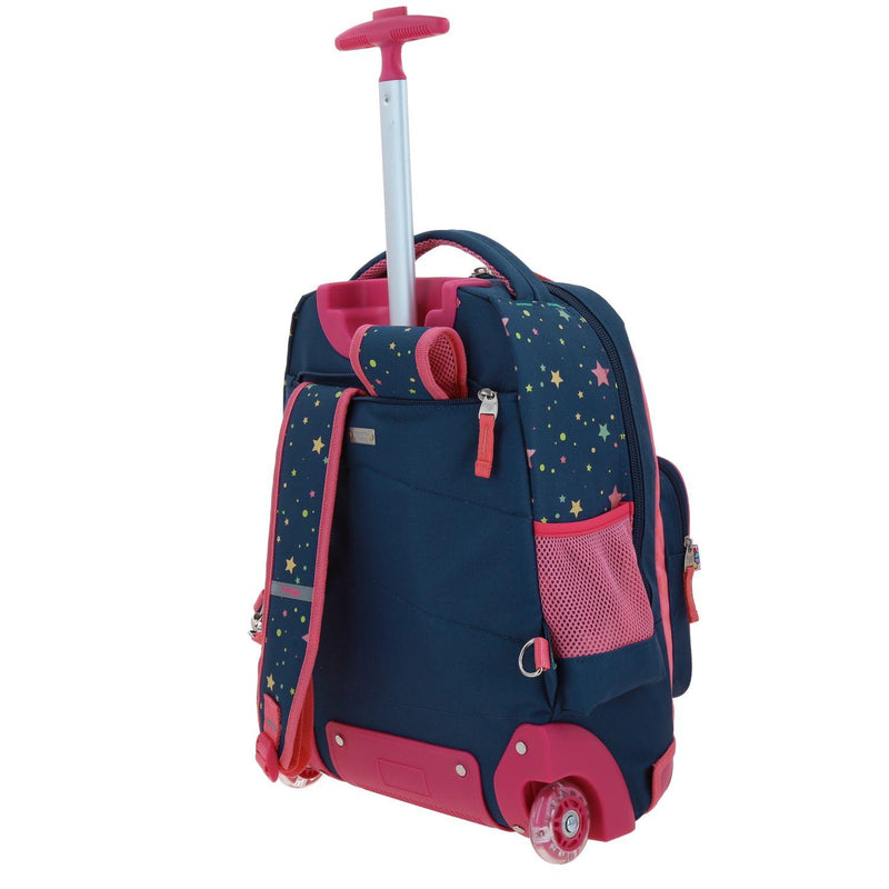 Mochila Con Ruedas Azul Para Niña Happy Girl By Chenson Estar