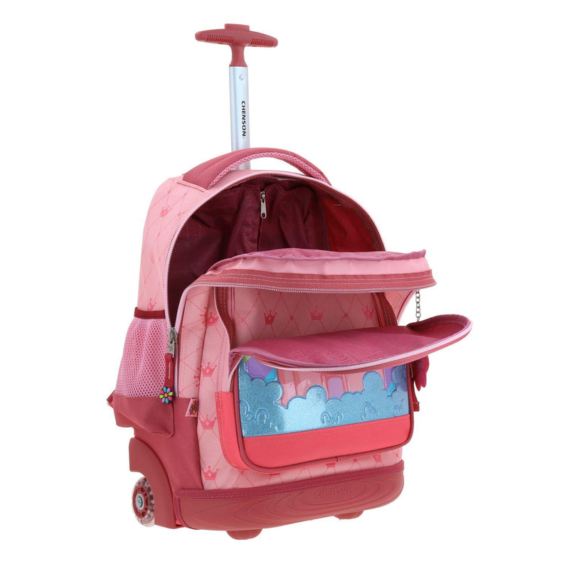 Mochila Con Ruedas Rosa Grande Para Niña Happy Girl By Chenson Cast