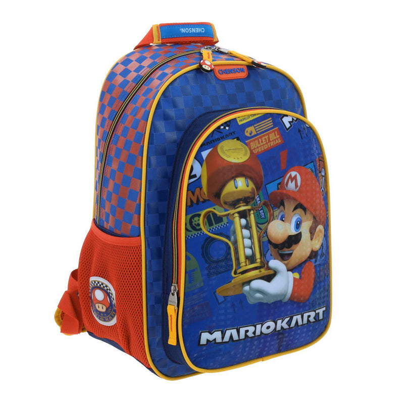 Mochila Azul Mario Bros Para Niño Chenson Veloz