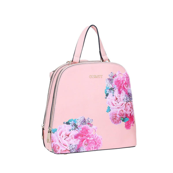 Backpack floral rosa intenso