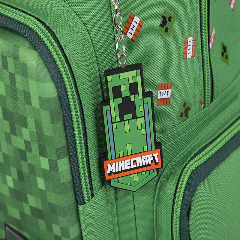 Mochila Grande Verde Chenson Minecraft Primaria FAIGT para niño