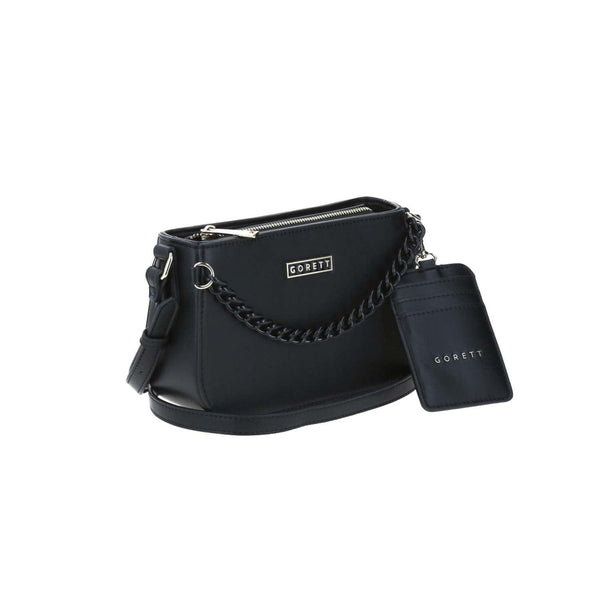 Crossbody Negro Gorett Norah Con Accesorio Colgante Removible