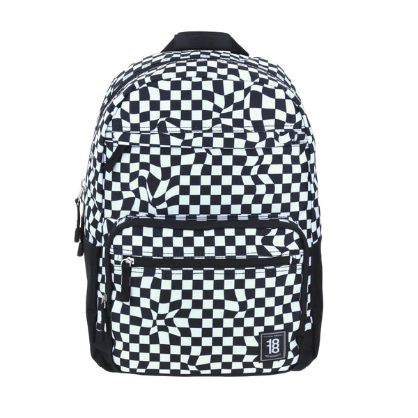 Mochila Grande Negro 1818 Universidad CHECK para hombre Porta Laptop de hasta 15".
