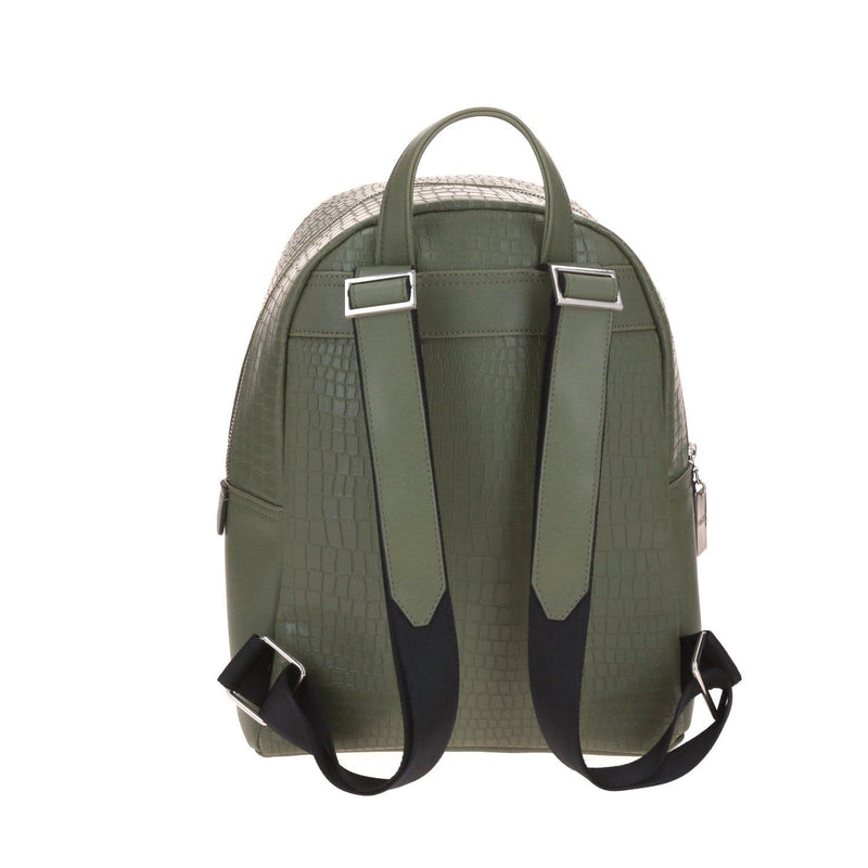 Mochila Gorett verde efecto cocodrilo