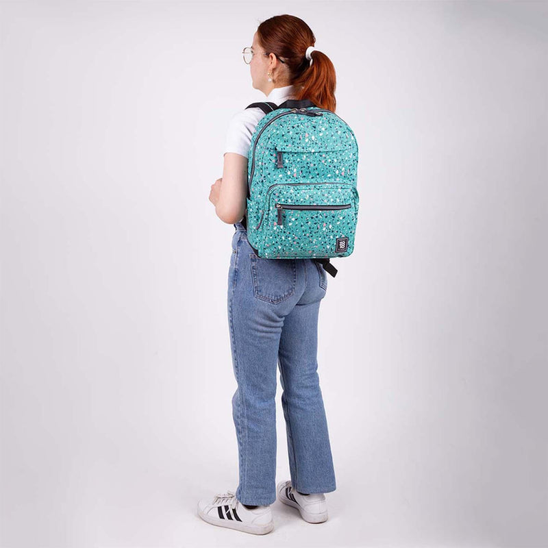 Mochila Grande Azul 1818 Universidad TIMELA Unisex Porta Laptop de hasta 15".