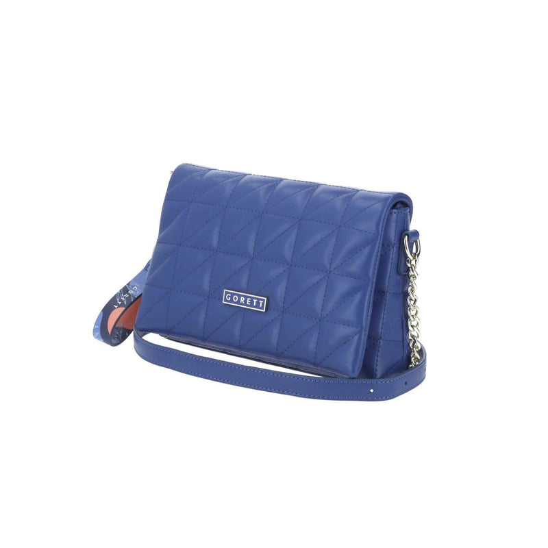 Crossbody Azul Gorett Loren Con Capitonado y Llavero