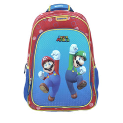 Mochila Grande Azul Chenson Mario Bros Primaria JUMPERS para niño