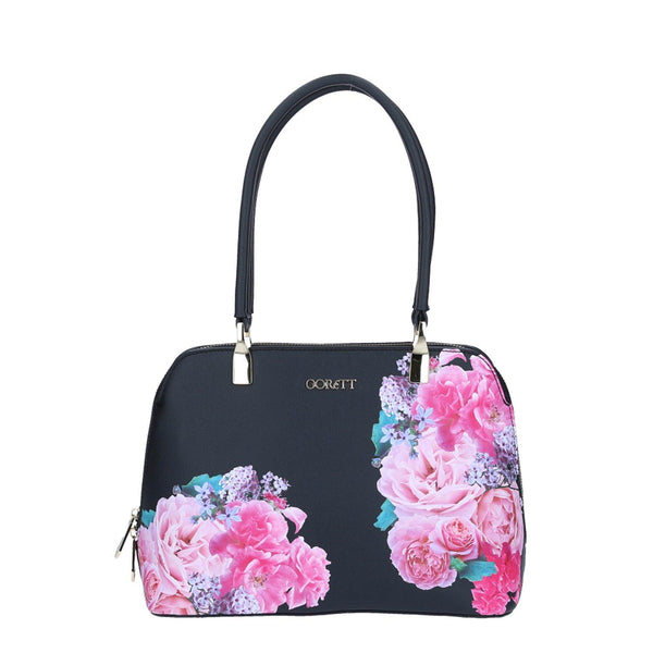 Tote floral negro