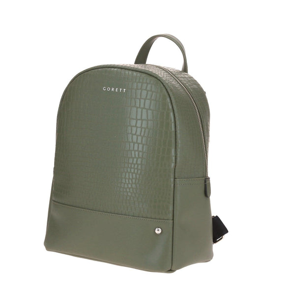 Mochila Gorett verde efecto cocodrilo