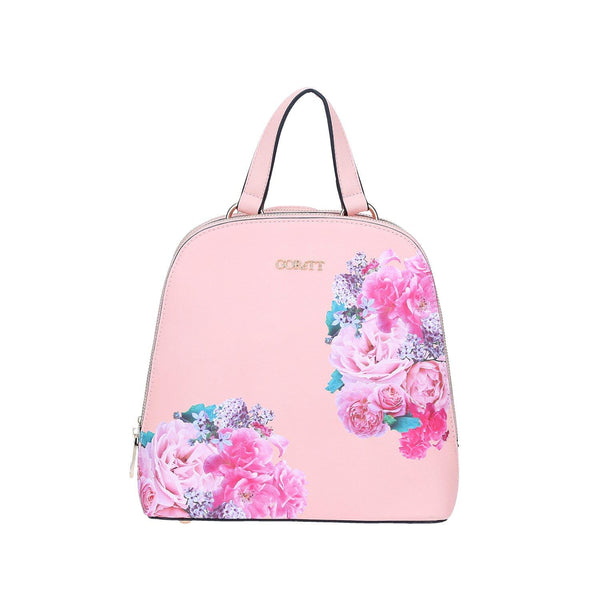Backpack floral rosa intenso