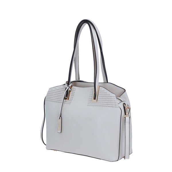 Tote Premium Detalle Córte Láser Blanco