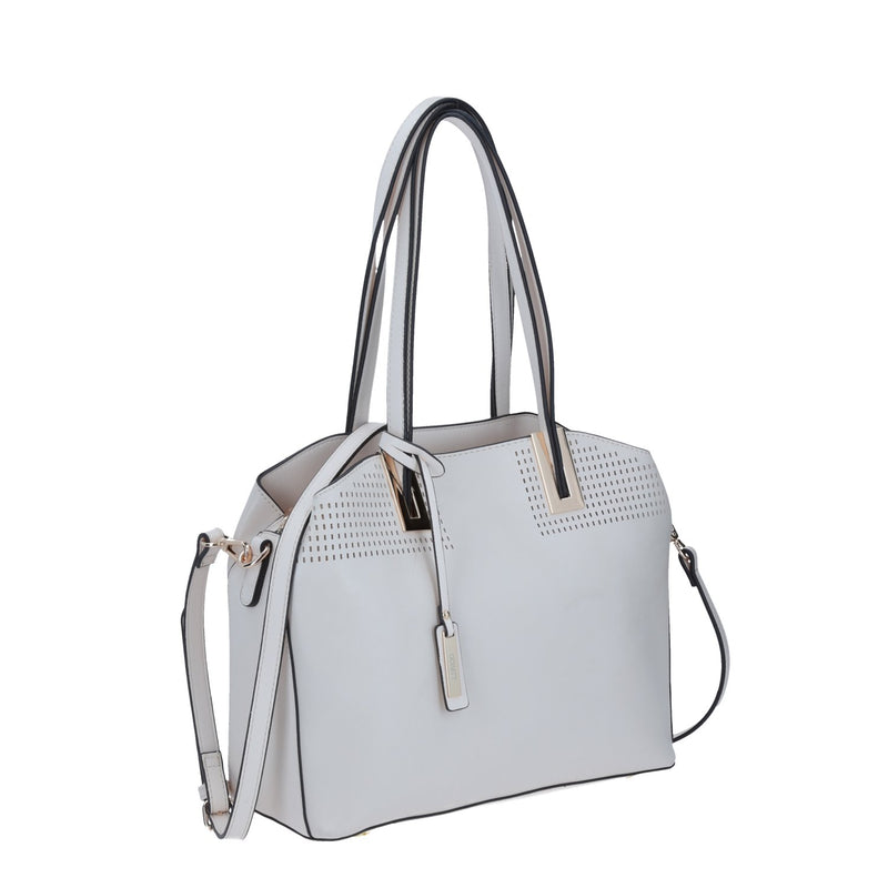 Tote Premium Detalle Córte Láser Blanco