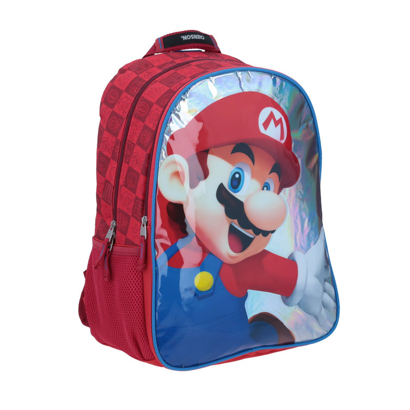 Mochila Grande Mario Pvc Roja