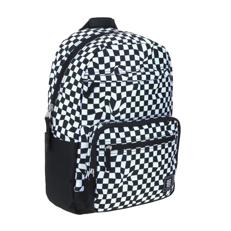 Mochila Grande Negro 1818 Universidad CHECK para hombre Porta Laptop de hasta 15".