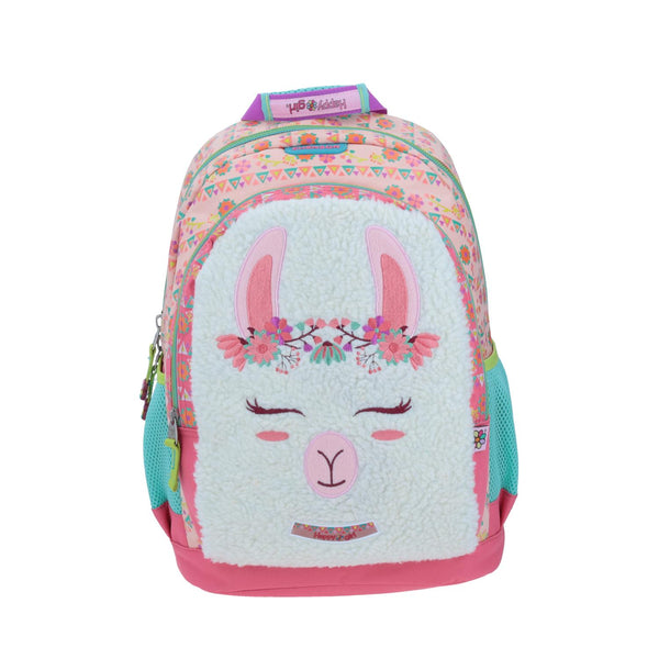 Mochila grande Rosa HAPPY GIRL Porta tablet.