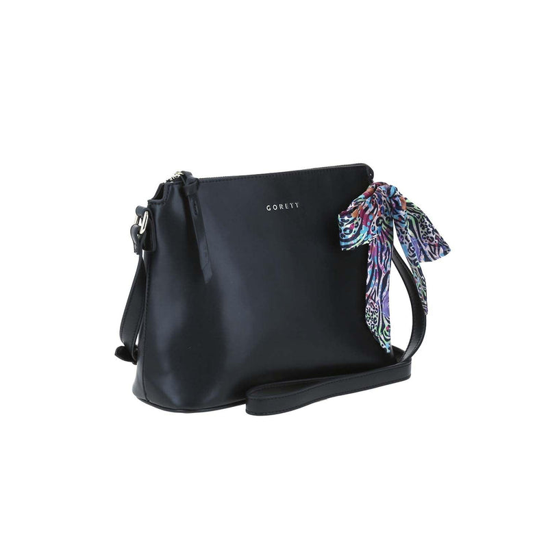 Crossbody Negro Gorett Triski Con Mascada