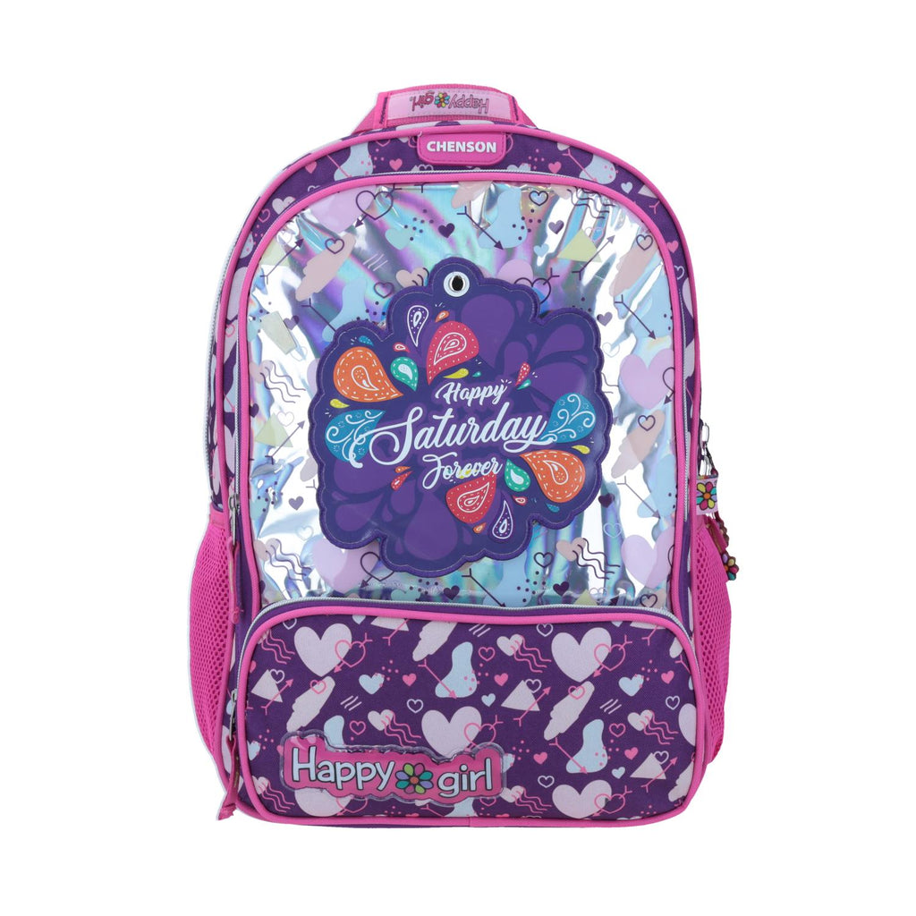 Mochila Negra con Mariposas Happy Girl con Porta Tablet - Chenson - San  Felipe Escolar