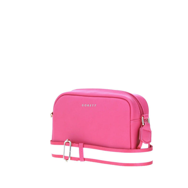 Crossbody Rosa Con Asa Línea Blanca