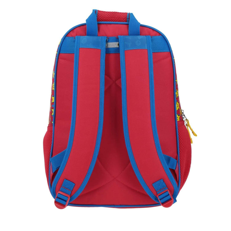 Mochila Grande Super Mario Azul Lineas